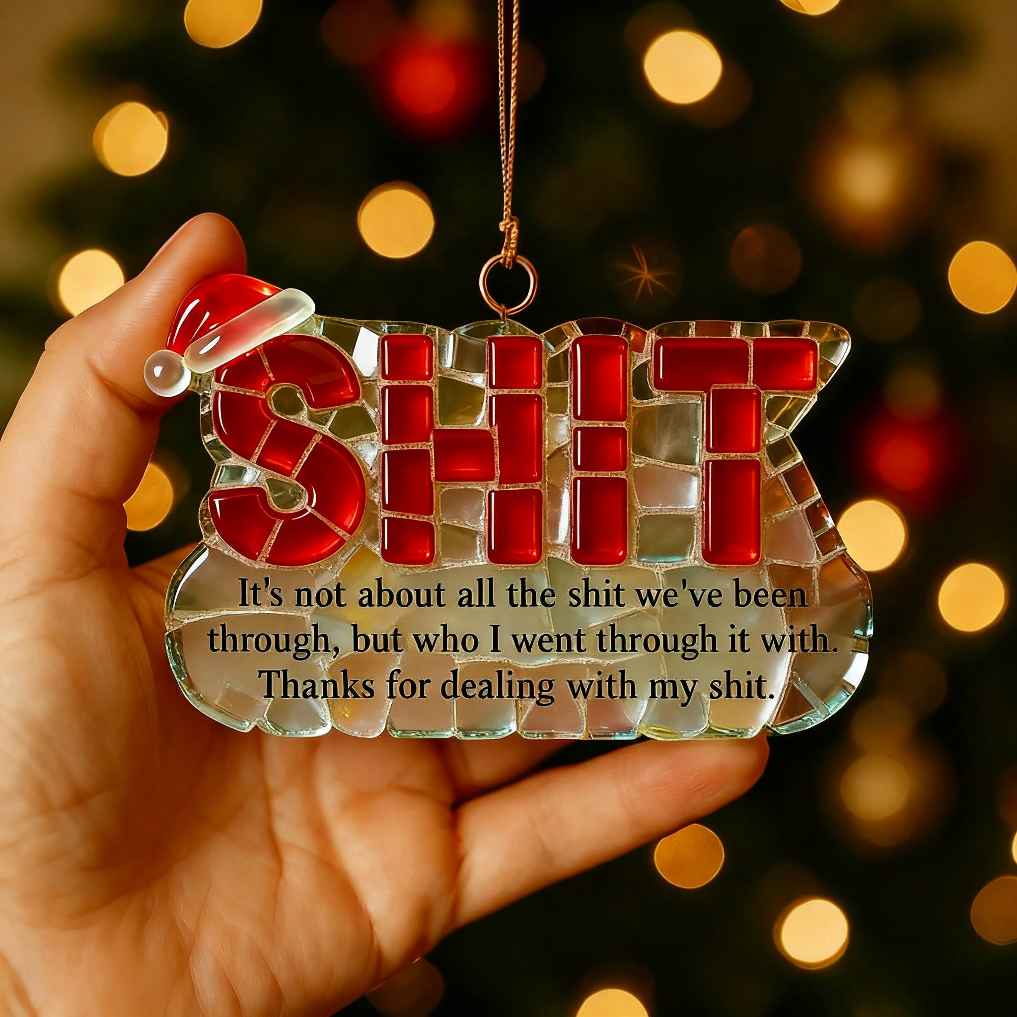 🌊🎄Sea Glass Funny Friendship Christmas Ornaments✨Shaped by Nature & Crafted by Hand💝