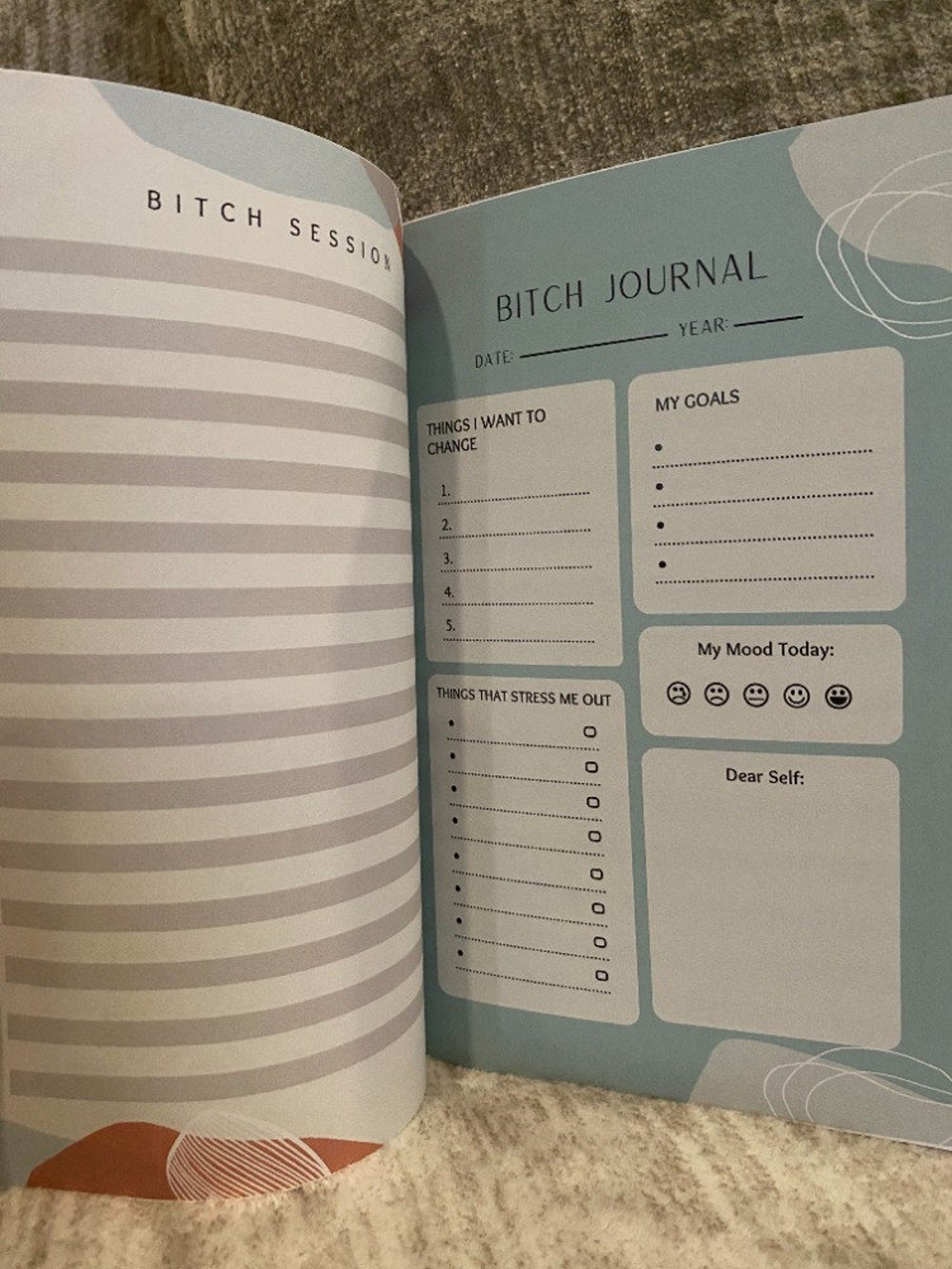 🧠My Bitch Book - A Therapeutic Stress Relief Journal, Self Help Journal, Fun Journal, Stress Relief Journal, Soothing Journal