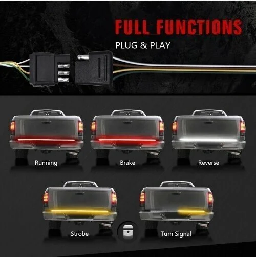 🔥LED tailgate lights, turn signals and driving and reversing lights🔥