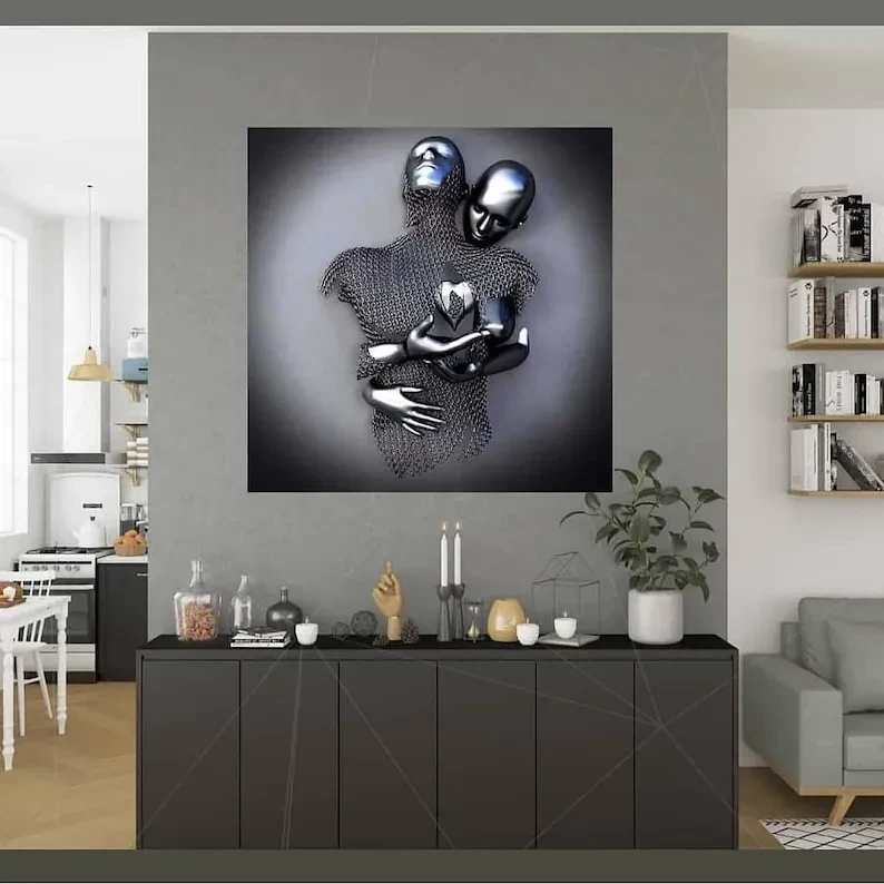 Love Heart Gray-3D Art Wall💞The most romantic way to express your love💞