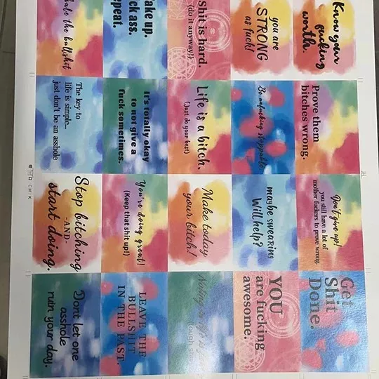 Little Box of Funny Positive Motivation Cards(1 Set of 20 Sheets)