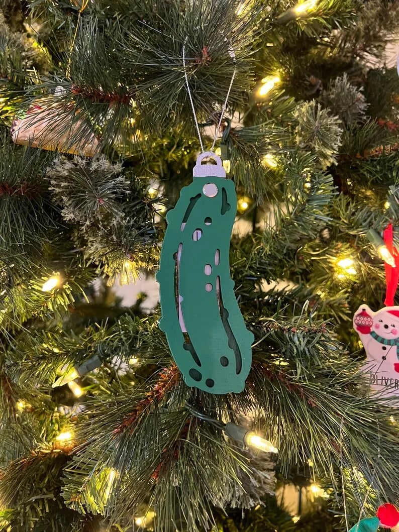 🎅2024 Christmas Ornament -🥒Christmas Pickle Money Holders