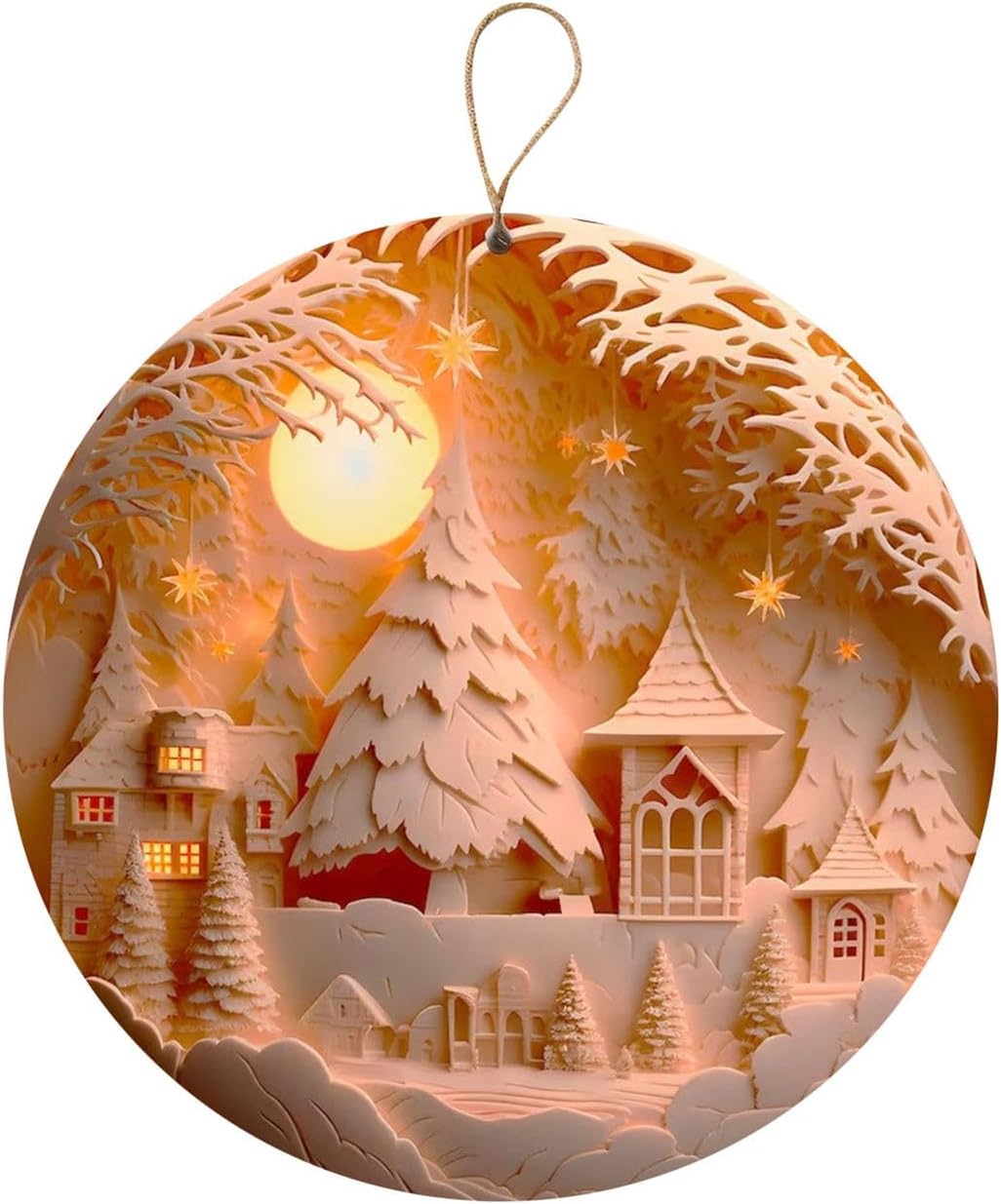3D Nativity Ornaments - Christ Baby and Mary Design for Christmas Tree