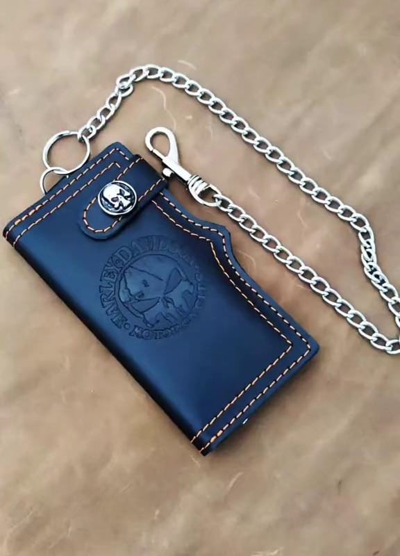 🎁 Father's Day Limited Edition-Handcrafted Leather Long Biker Wallet