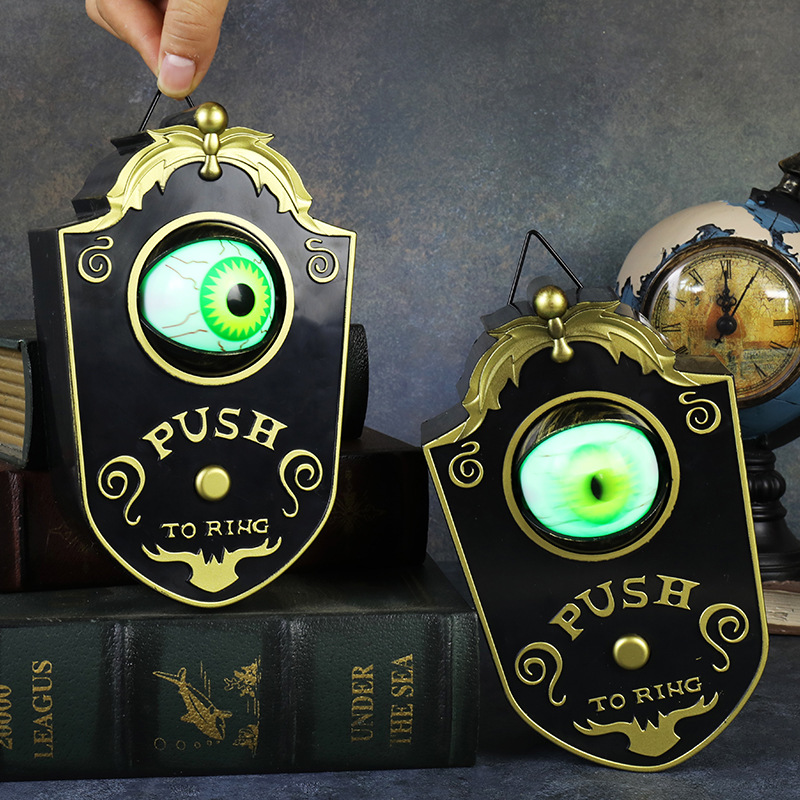 Haunted Doorbell - Eyeball- Halloween Doorbell Decorations -Glow with Spooky Sounds Eyeball Doorbell-Decoration Ghost's Day- Halloween Gi