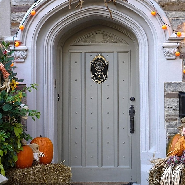 Haunted Doorbell - Eyeball- Halloween Doorbell Decorations -Glow with Spooky Sounds Eyeball Doorbell-Decoration Ghost's Day- Halloween Gi