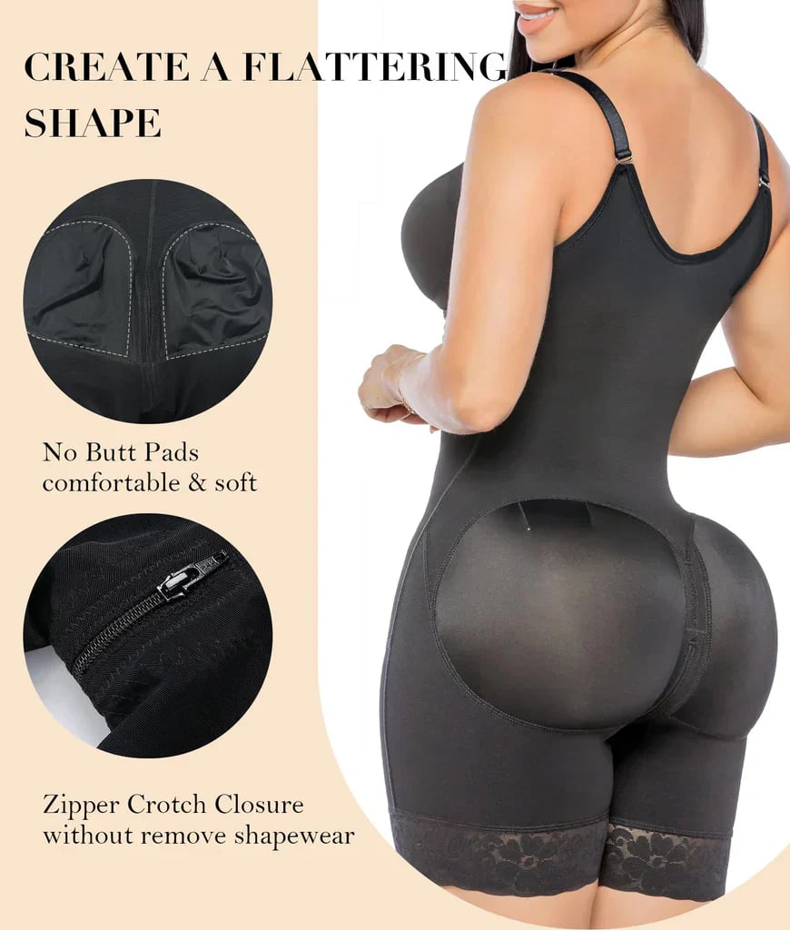 Tummy Control Butt Lifter Shaper – Zipper Crotch for Comfort and Confidence