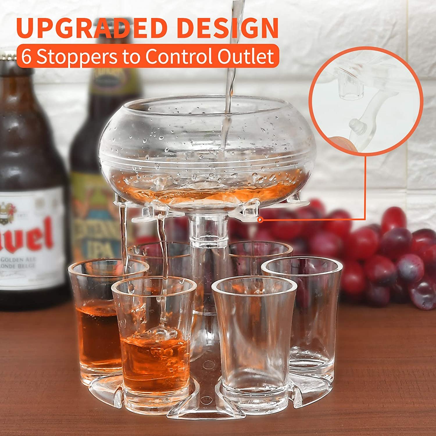 🥂6 Shot Glass Dispenser and Holder