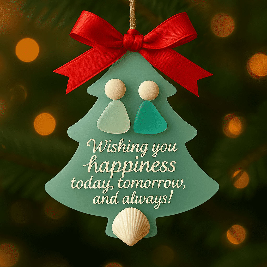 🔥Last Day 49% OFF-🎄2025 Christmas-Themed Ornaments Gift for Family and Friends (Handmade Sea Glass)