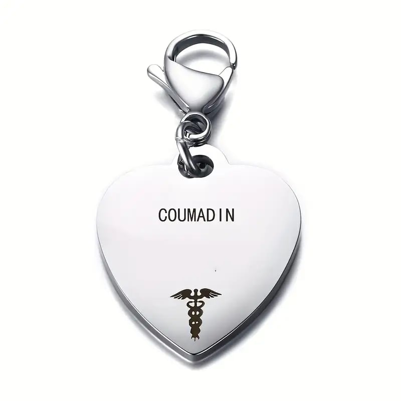 🔥LAST DAY 49% OFF💝Unique Heart-Shaped Medical ID Pendant Keyring🏥