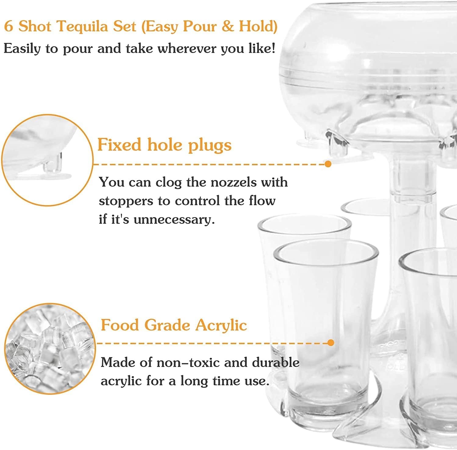 🥂6 Shot Glass Dispenser and Holder