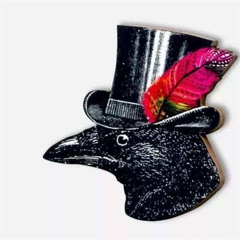Robin Wooden Brooch