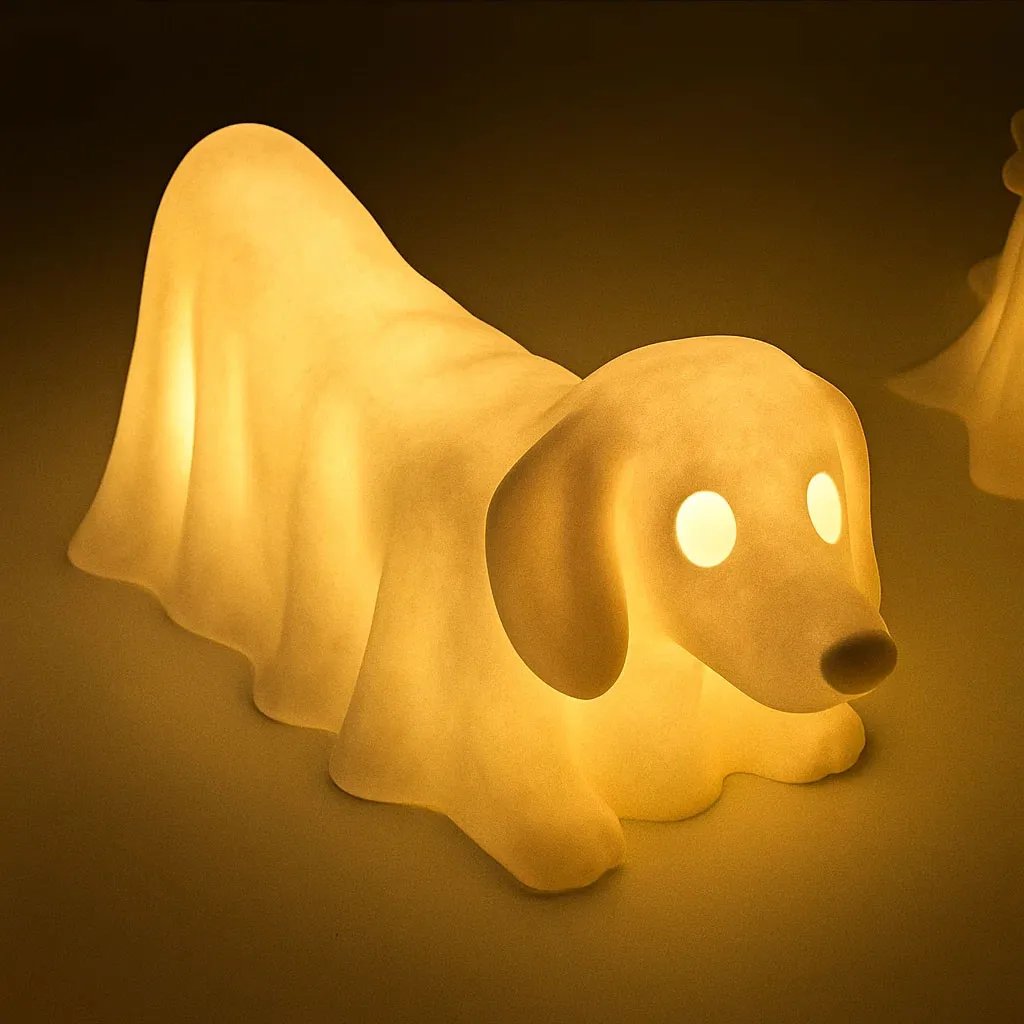 Halloween Dachshund Pumpkin Lamp