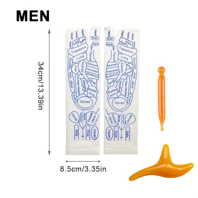 🎁💝2024 Mother’s Day Gifts - Reflexology Socks with Trigger Point Massage Tool