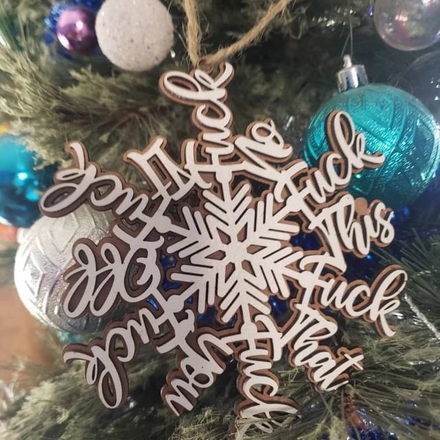 Funny Christmas Ornament | Perfect ornament for annual summary | A set of 2pcs