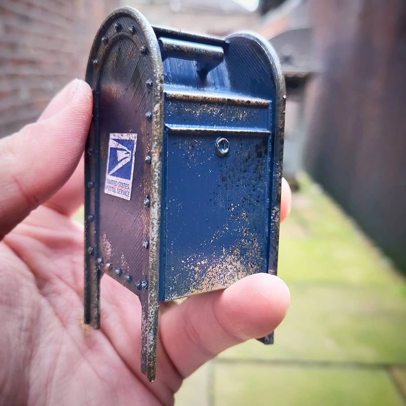 Handmade Miniature American payphone in 1:12 scale