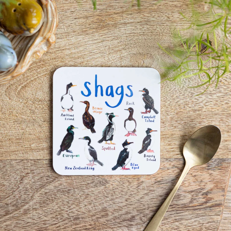 🐦Set Of 6 Bird Pun Coasters