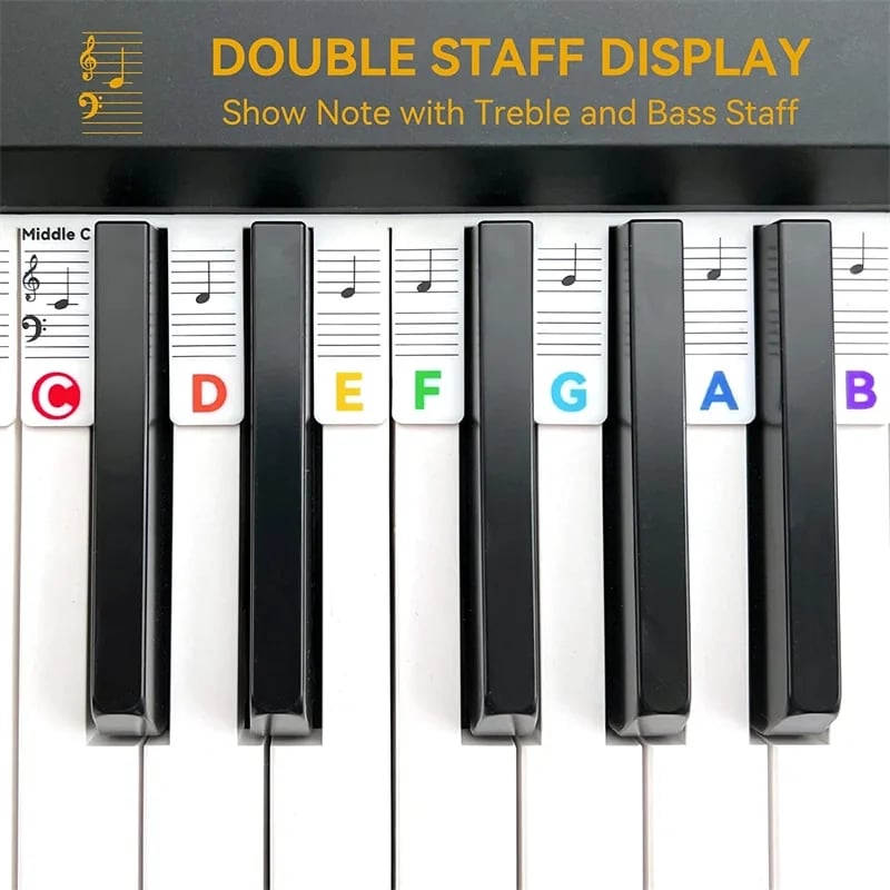 (💝Christmas Pre Sale 50% OFF!!)-🎄Removable Piano Keyboard Note Labels
