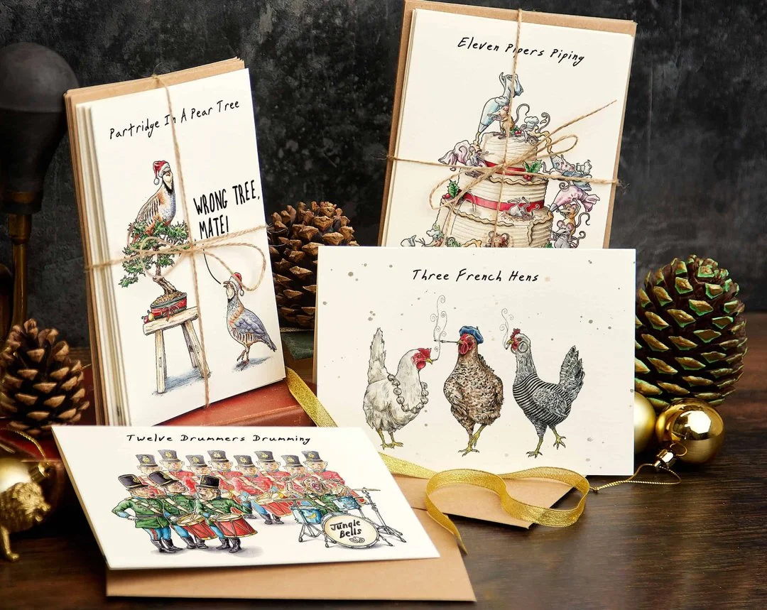 🎁💝2023 CHRISTMAS GIFT - Twelve Days Of Christmas Card Set