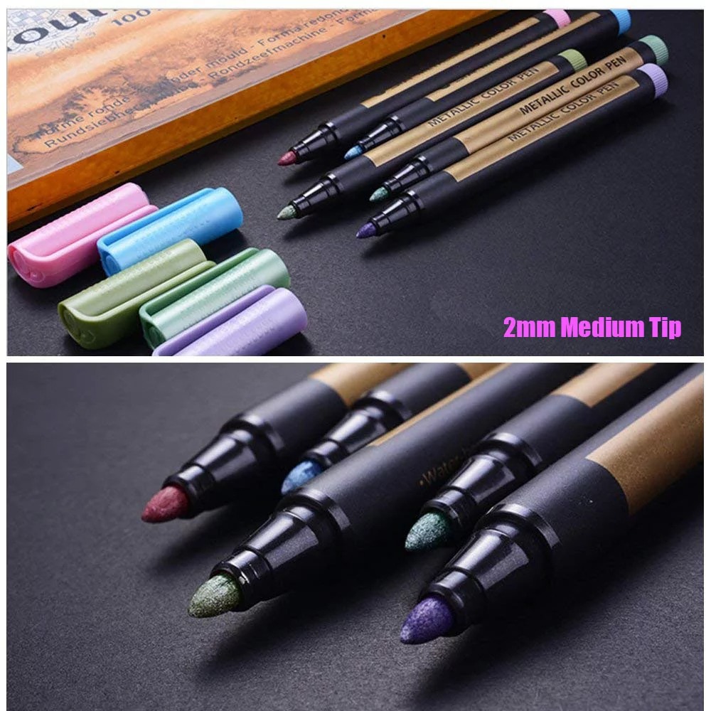 Metallic Marker Pens, Paint Pens For Rock Painting, Scrapbooking
