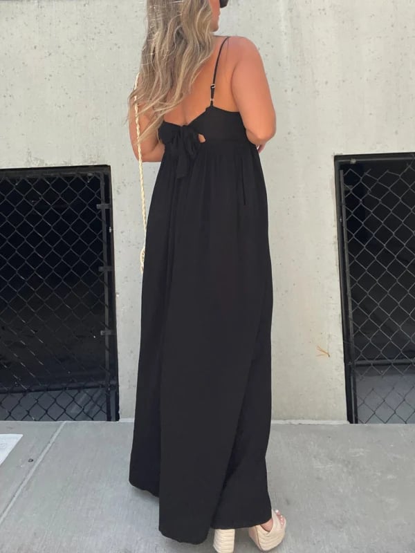 🔥BIG SALE 49% OFF🔥🔥V-Neck Effortless Wide Leg Jumpsuit