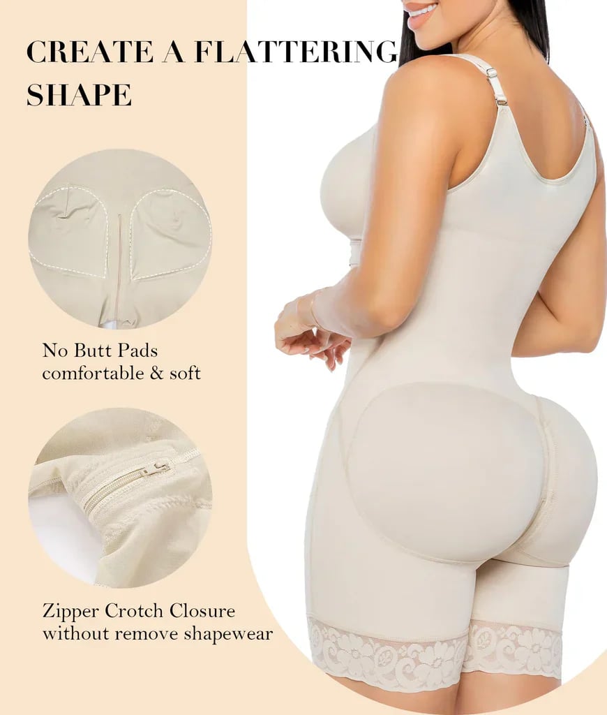 Tummy Control Butt Lifter Shaper – Zipper Crotch for Comfort and Confidence