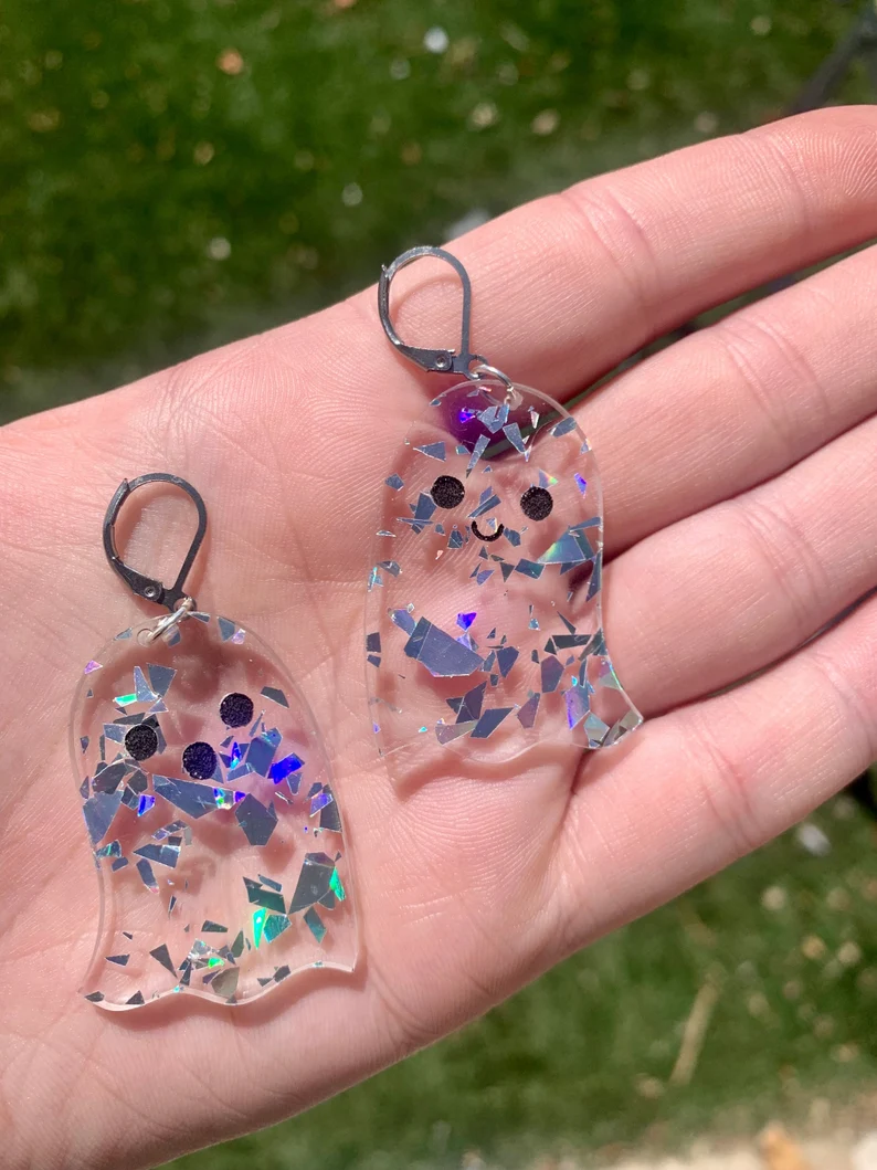 Lava Lamp Ghost Earrings