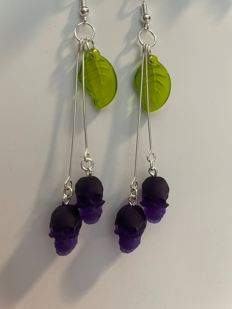 Small Cherry Skull Earrings 