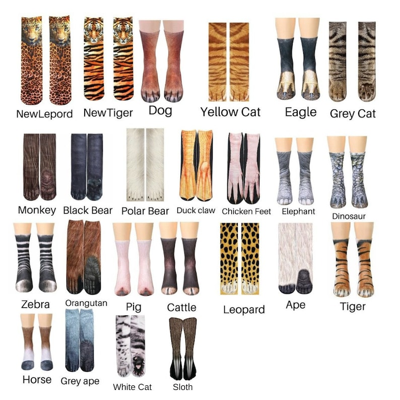 (🎁💝Christmas Pre-Sale 50% OFF!!) - Funny 3D Animal Paw Socks