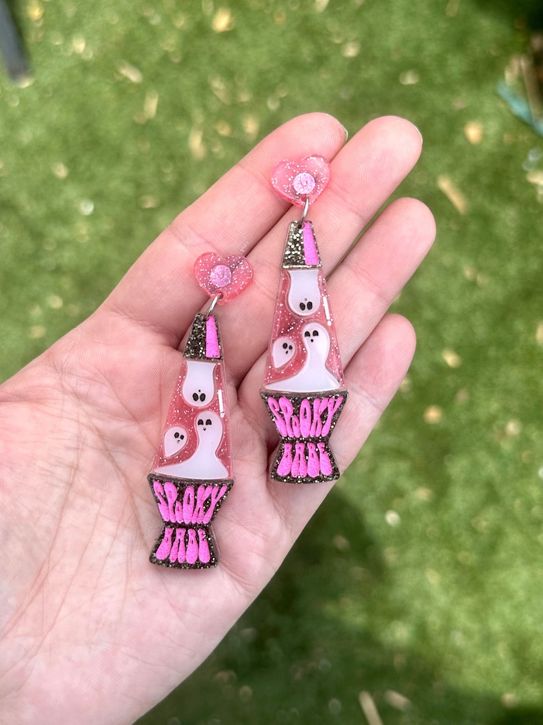 Lava Lamp Ghost Earrings