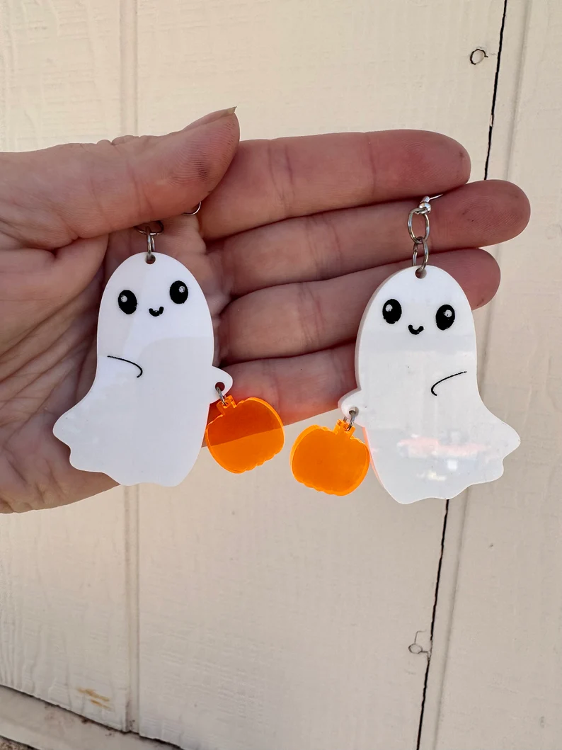 Lava Lamp Ghost Earrings