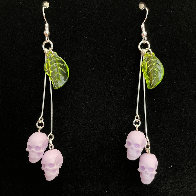 Small Cherry Skull Earrings 
