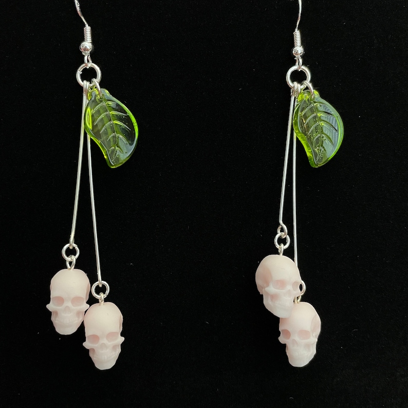 Small Cherry Skull Earrings 