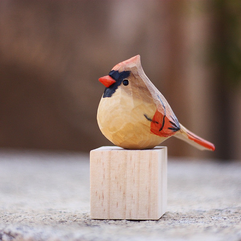 Cardinal Handmade Wood Carving