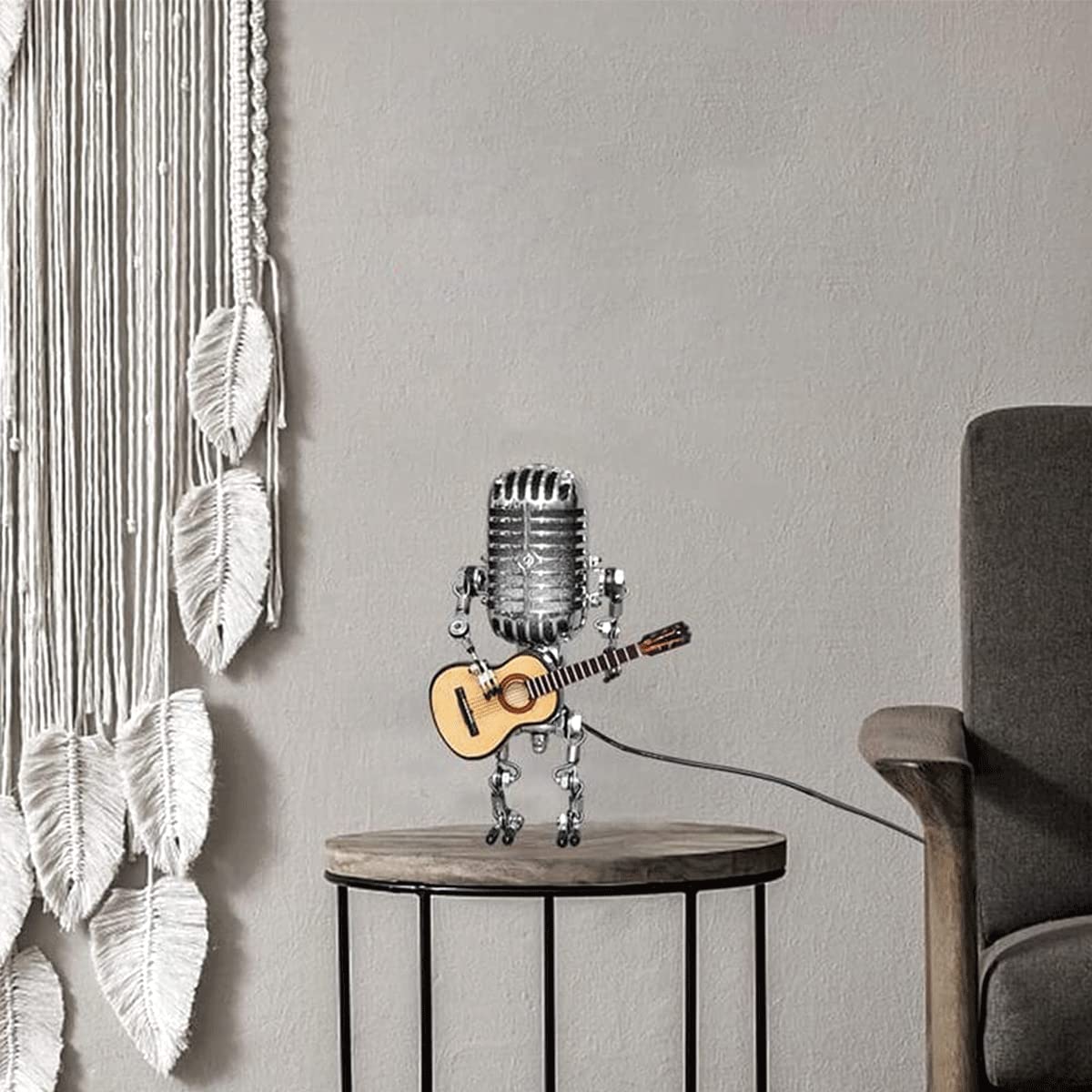New Year's Sale🔥LAST DAY 50% OFF🎁Vintage Metal Microphone Robot Desk