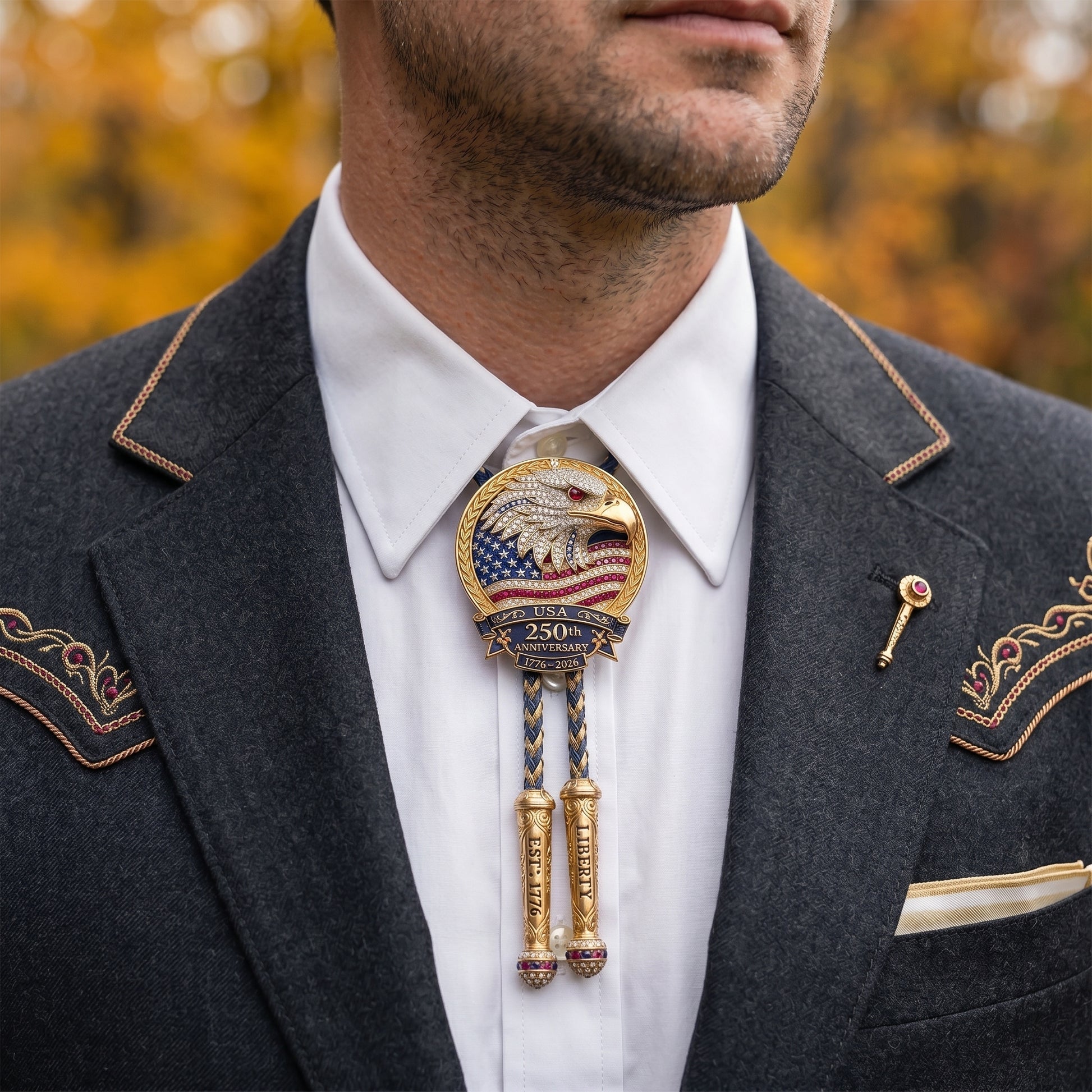 🔥Last Day Sale 60% OFF - 🦅 USA 250th Anniversary Eagle Bolo Tie