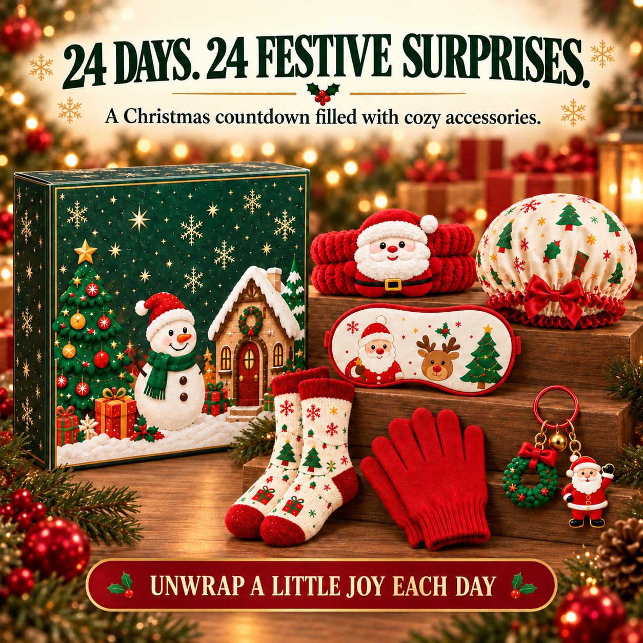 🎄24-Day Christmas Advent Calendar | 7 Festive Styles to Build, Unwrap & Enjoy