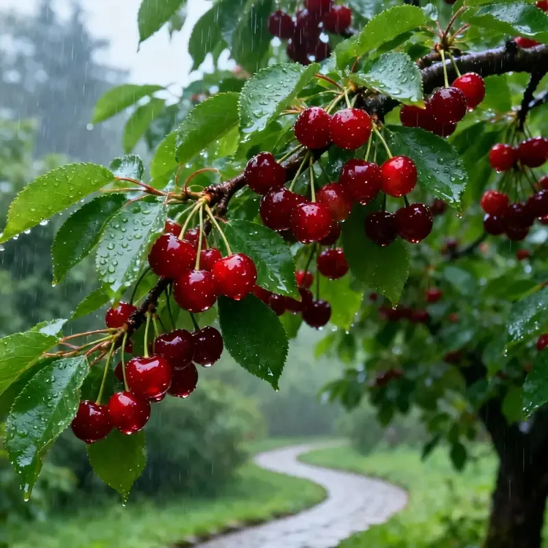 Sweet Cherry Tree Seedling – Grafted & True to Type, Cold Hardy Perennial for Patio & Garden, Live Potted Plant