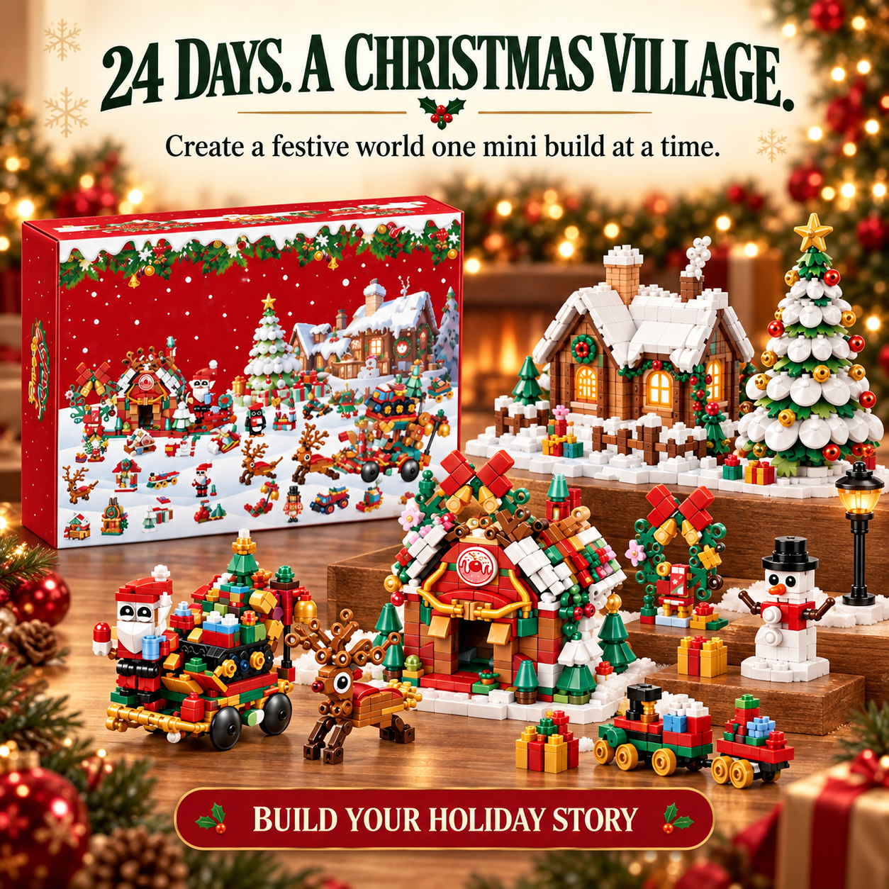 🎄24-Day Christmas Advent Calendar | 7 Festive Styles to Build, Unwrap & Enjoy