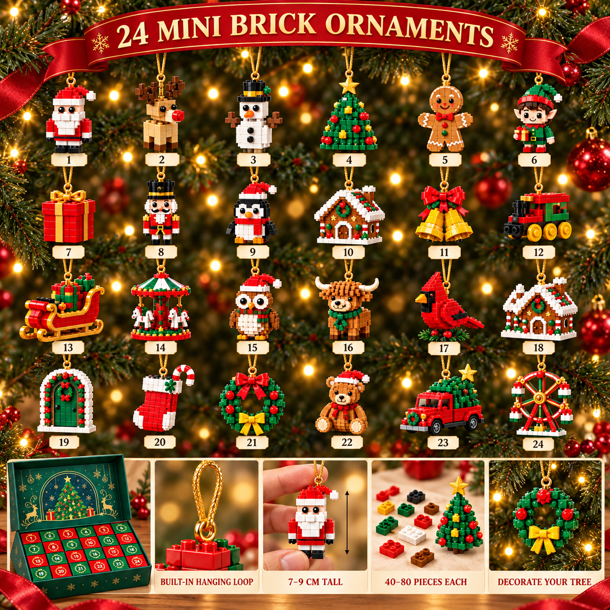 🎄24-Day Christmas Advent Calendar | 7 Festive Styles to Build, Unwrap & Enjoy