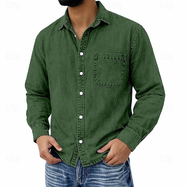 Frontier Acid-Wash Pocket Shirt - Green