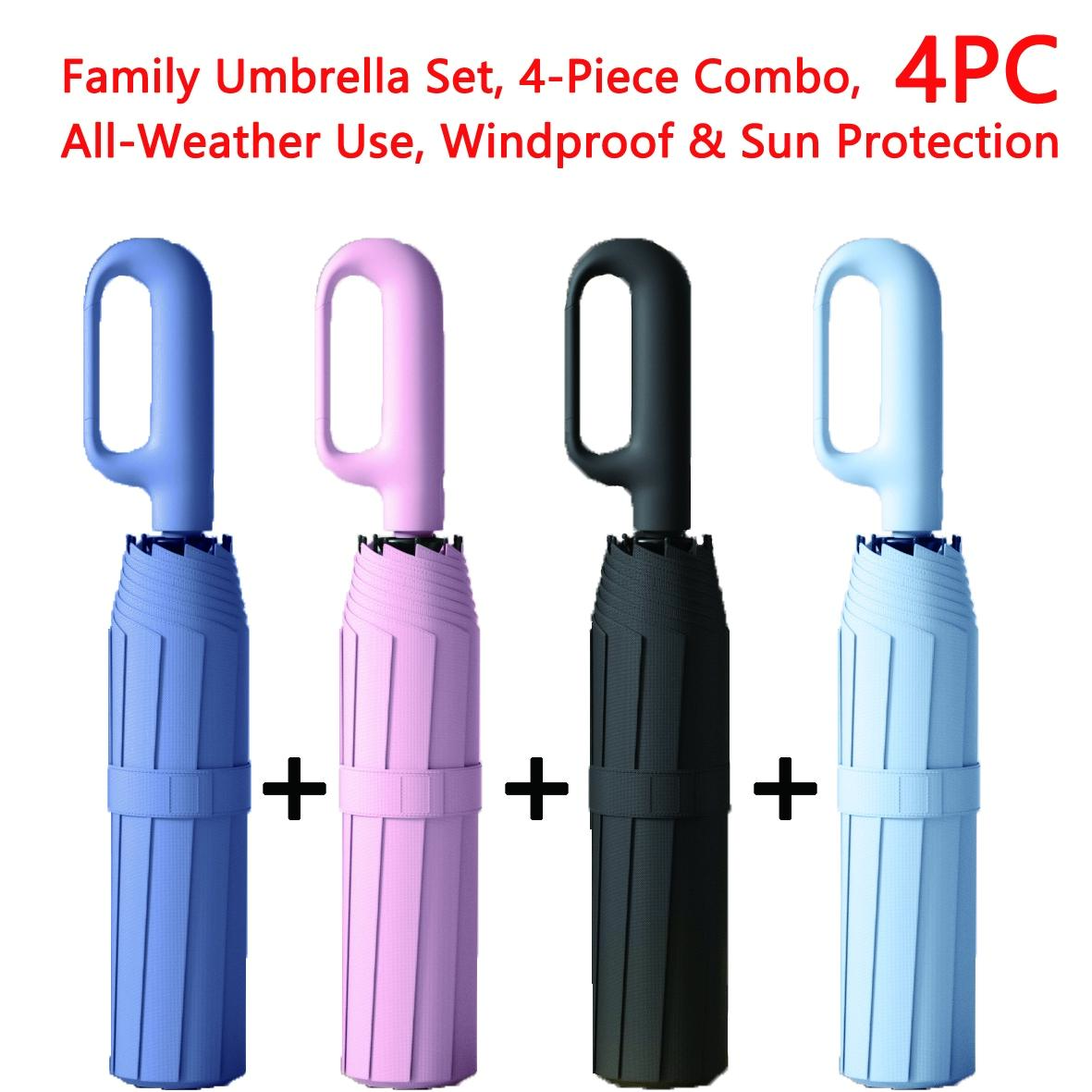 4pack-2 automatic folding umbrella, one-size