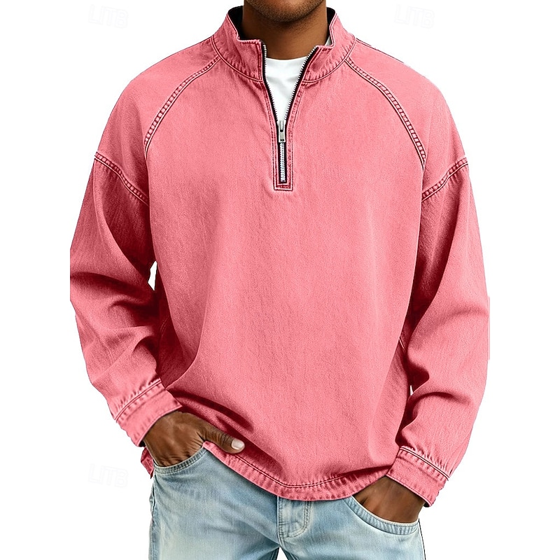 Heritage Acid-Wash Cotton Quarter-Zip product image 6