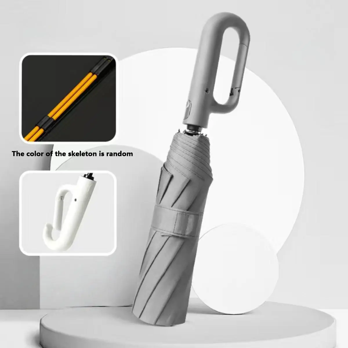 Dark Gray automatic folding umbrella, one-size