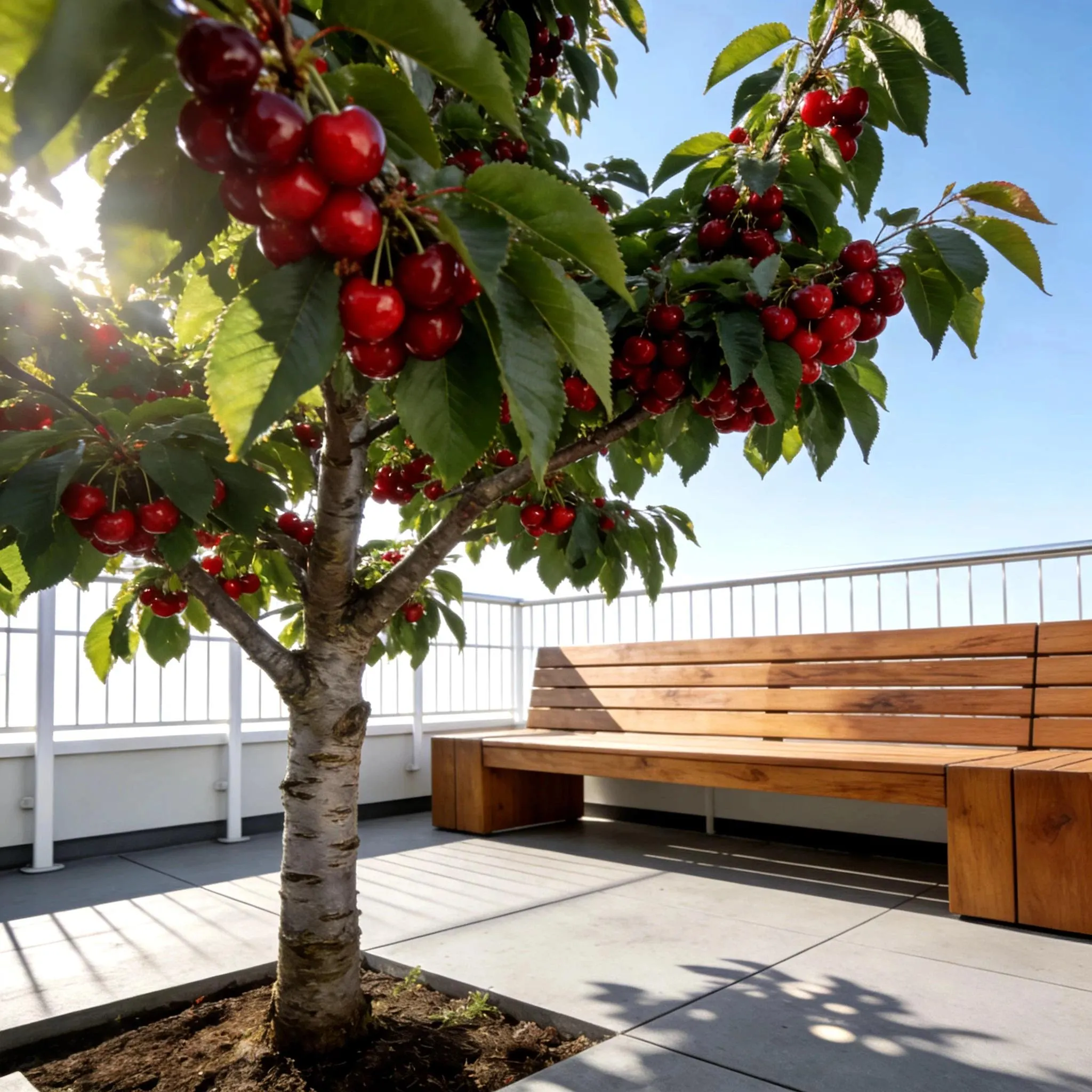 Sweet Cherry Tree Seedling – Grafted & True to Type, Cold Hardy Perennial for Patio & Garden, Live Potted Plant