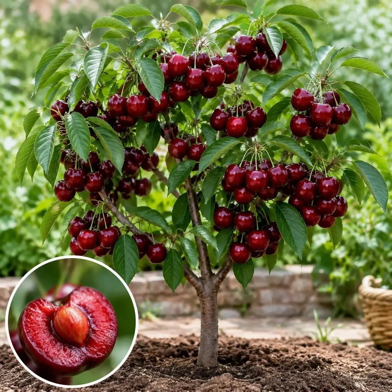 10-Pack Heirloom Sweet Cherry Tree Seeds, Non-GMO Garden Pack for Juicy Homegrown Fruit, Easy Backyard Orchard Growing