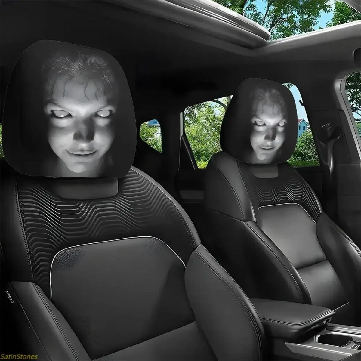 Halloween Car Headrest Covers - 2-Piece Set