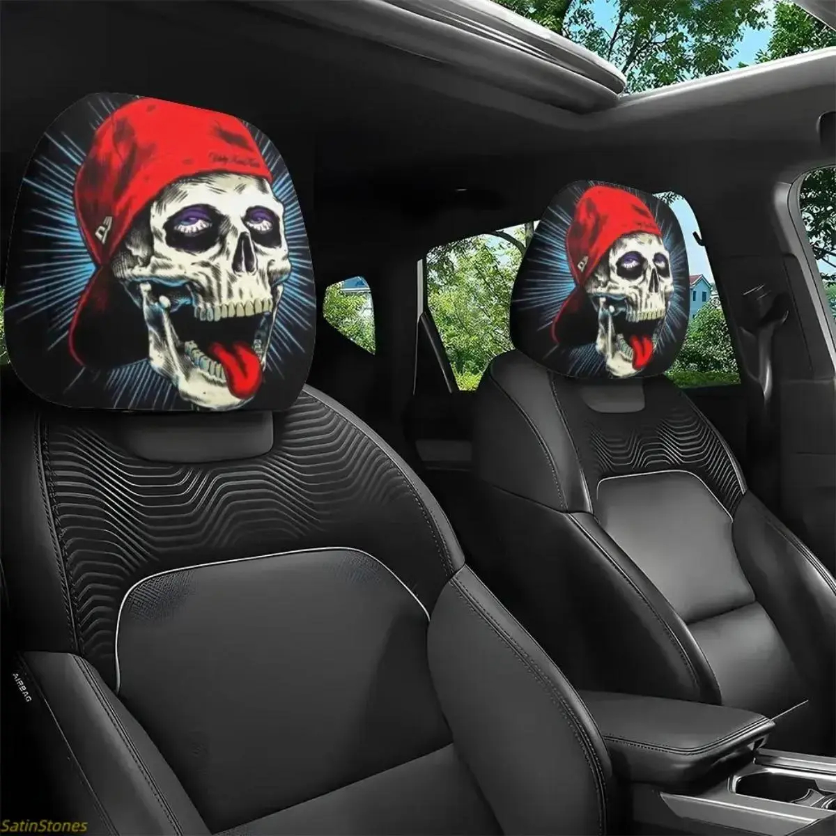 Halloween Car Headrest Covers - 2-Piece Set