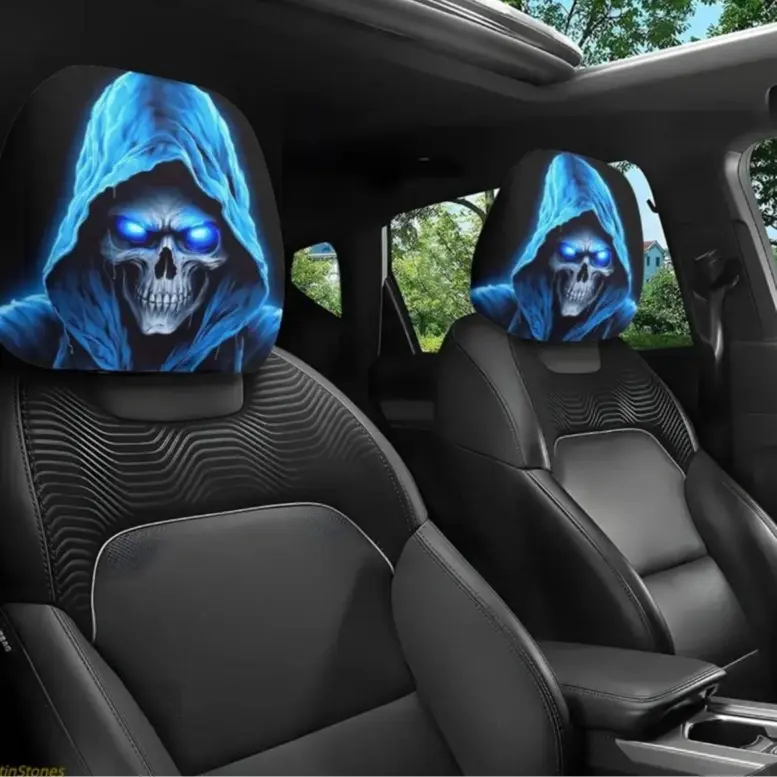 Halloween Car Headrest Covers - 2-Piece Set