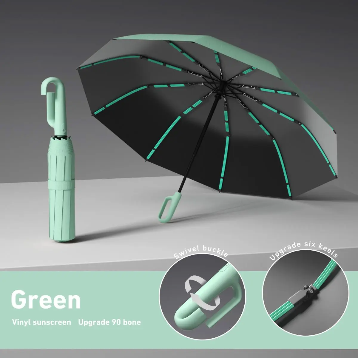 Automatic folding umbrella – Navy Blue